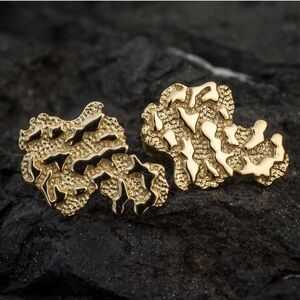 Gold Nugget Stud Earrings